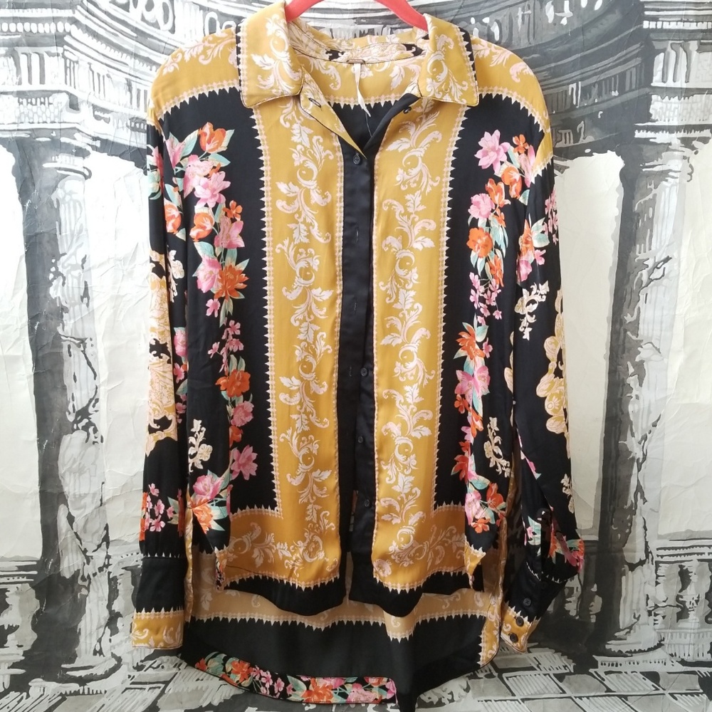 Free People Silky Blouse - Picture 1 of 6